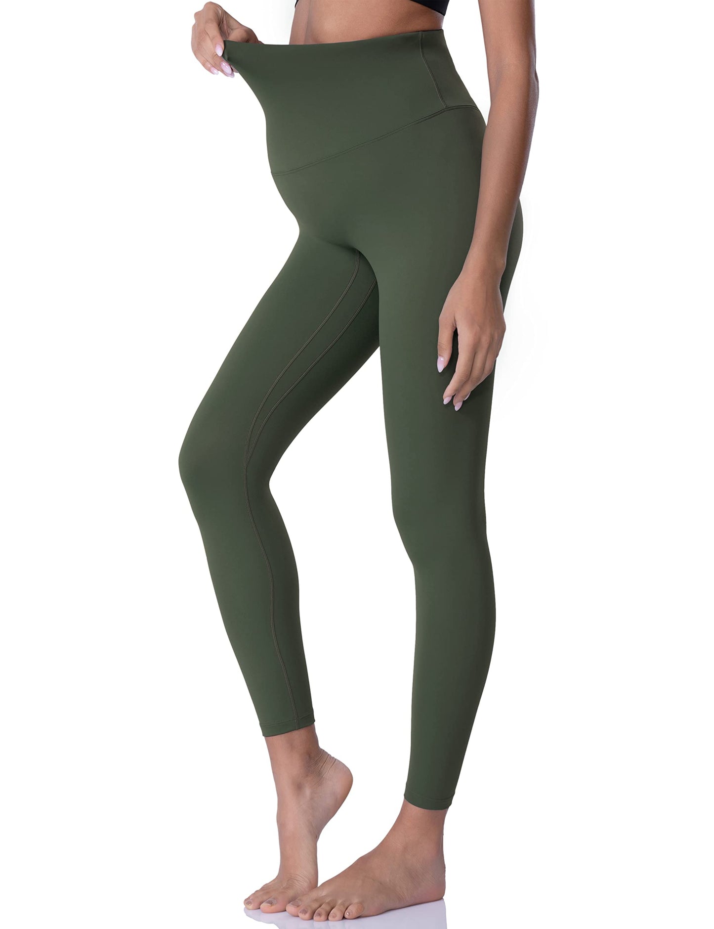 POSHDIVAH Women's Maternity Leggings Over The Belly Pregnancy Yoga Pants Active Wear Workout Leggings