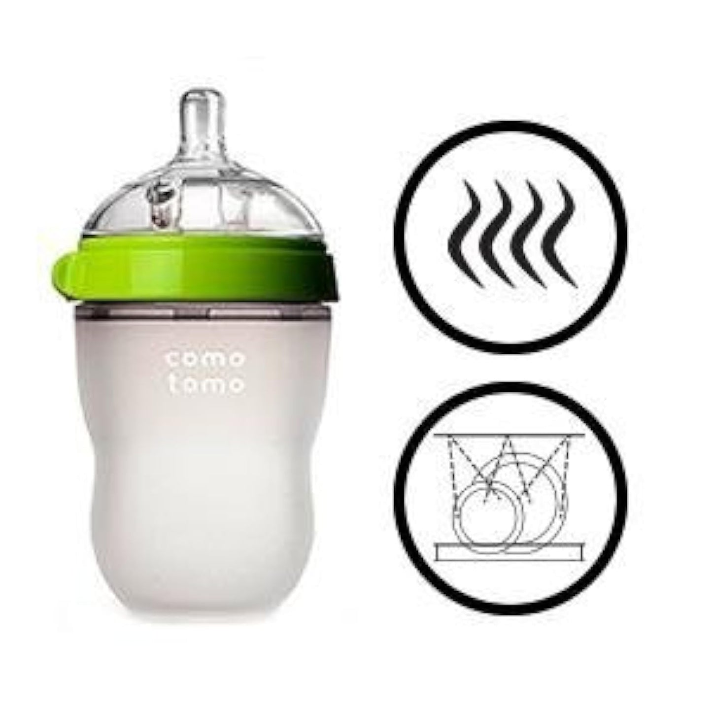 Comotomo Baby Bottle Double Pack, Pink, 5oz