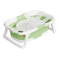 Collapsible Baby Bathtub,Baby Bath Tub with Soft Cushion & Thermometer,Baby Bathtub Newborn to Toddler 0-36 Months,Portable Travel Baby Tub