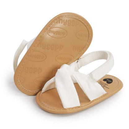 Baby Girl Sandals Summer Crib Shoes Bowknot Soft Sole Infant Girls Princess Dress Flats First Walker Shoes