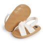 SOFMUO Baby Girls Sandals Premium Soft Sole Infant Indoor Flat Newborn Slippers Lightweight Comfort Toddler Summer Princess Dress Shoes