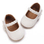 Baby Girl Mary Jane Flats Dress Shoes - Infant Newborn Shoes Anti-Slip Soft PU Leather Party School Wedding Princess Baby Girl Shoes 0-18M