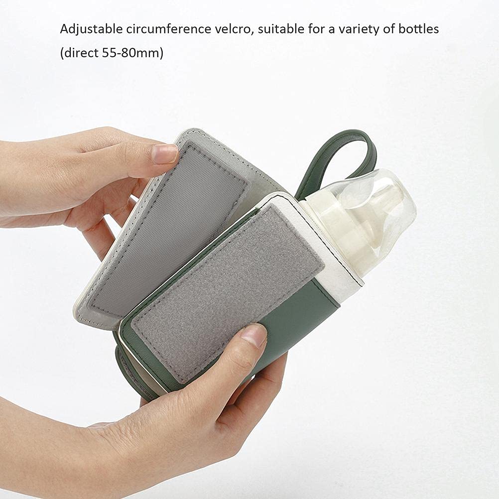 Bottle Warmer Bag 3 Temperature Adjustable Portable Baby Bottle Warmer for Connecting to Mobile Power