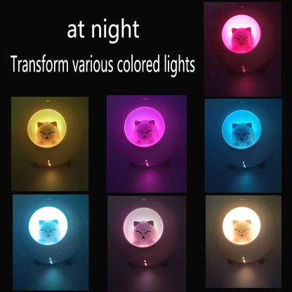 Lovely Quiet Mini Humidifier for Nursery - 7-Color Light, 2 Spray Modes, Auto Shut Off (White)