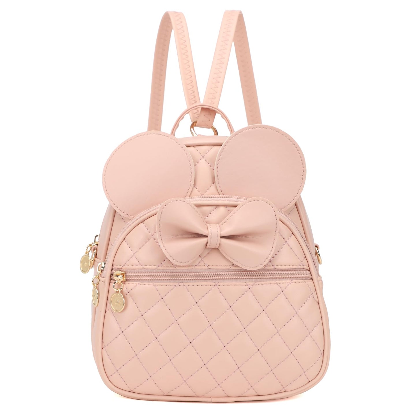 KL928 Girls Bowknot Polka Dot Cute Mini Backpack Small Daypacks Convertible Shoulder Bag Purse for Women