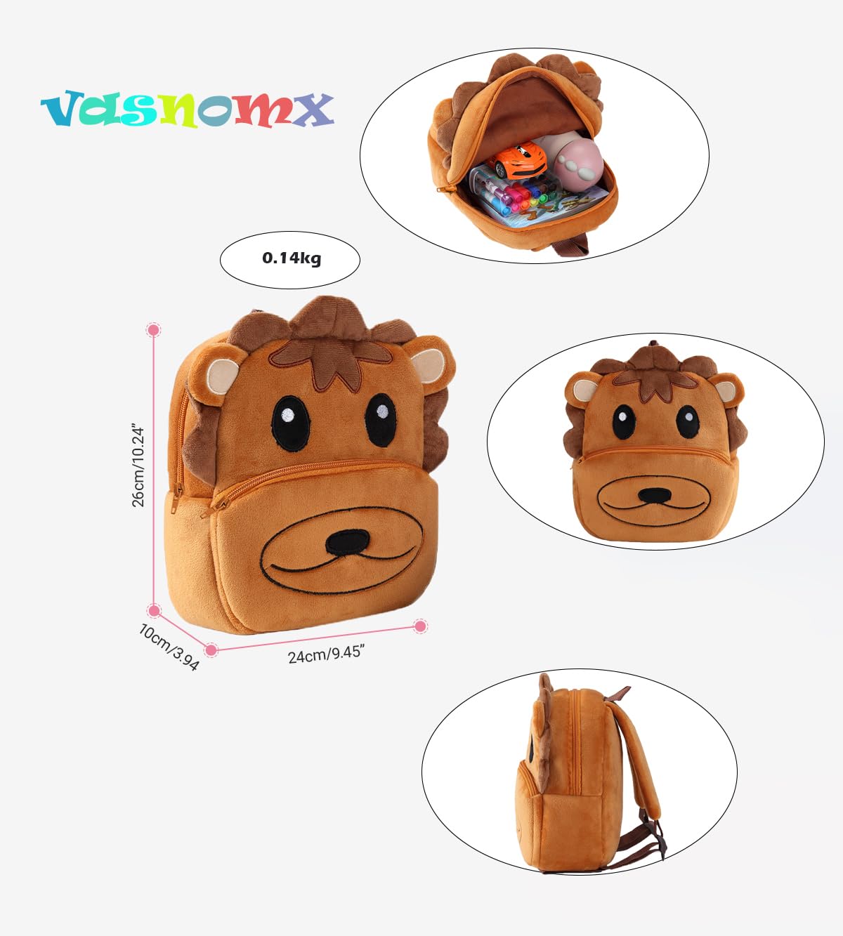 Cute Plush Toddler Backpacks Mini Brown Owl Backpack for Kids Real Littles Backpack for Boy Girl