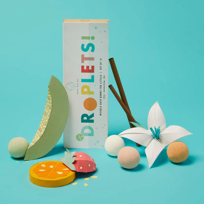 Dabble & Dollop Bath Bombs, 100% Natural Bath Bombs for Kids, Tropical Scents - USA Made, Moisturizing & Fun Droplets, Paraben & Sulfate Free, Vegan, Gluten-Free (Set of 12)