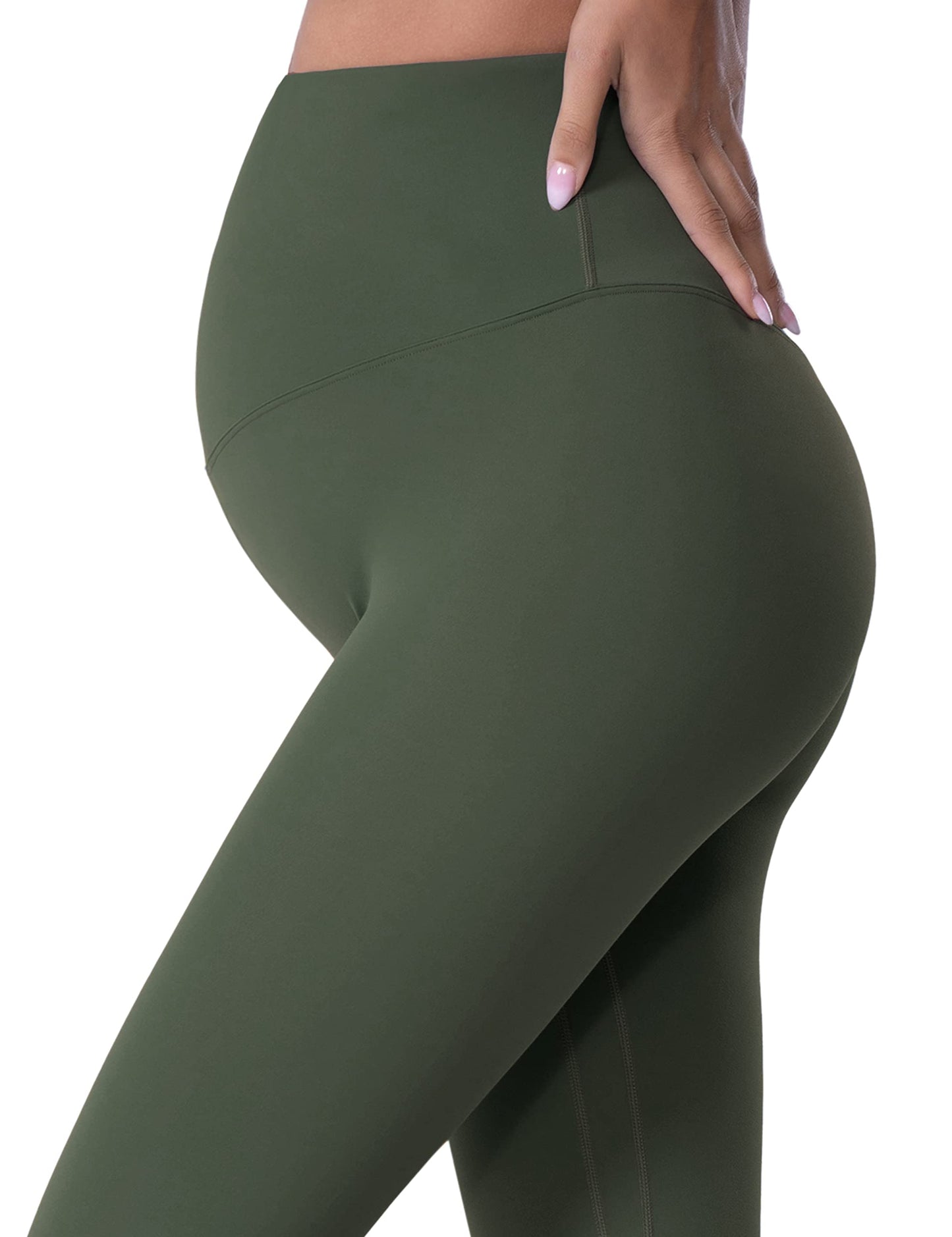 POSHDIVAH Women's Maternity Leggings Over The Belly Pregnancy Yoga Pants Active Wear Workout Leggings