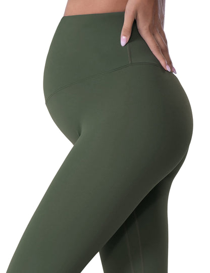 POSHDIVAH Women's Maternity Leggings Over The Belly Pregnancy Yoga Pants Active Wear Workout Leggings