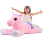 43" Giant Unicorn Stuffed Animal, Unicorn Plush Pillow Toys Big Plushy Fluffy, Gift for Girls Kids Boys Girlfriend, White & Purple