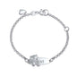 Bling Jewelry Personalized Name Bar Teddy Bear ID Identification Bracelet Women Teen .925 Silver Sterling Small Wrists 5-6 Inch Adjust