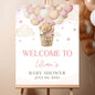Personalized We Can Bearly Wait Baby Shower Welcome Sign, Welcome to Baby Shower Sign - Teddy Bear & Balloon Theme Décor #5