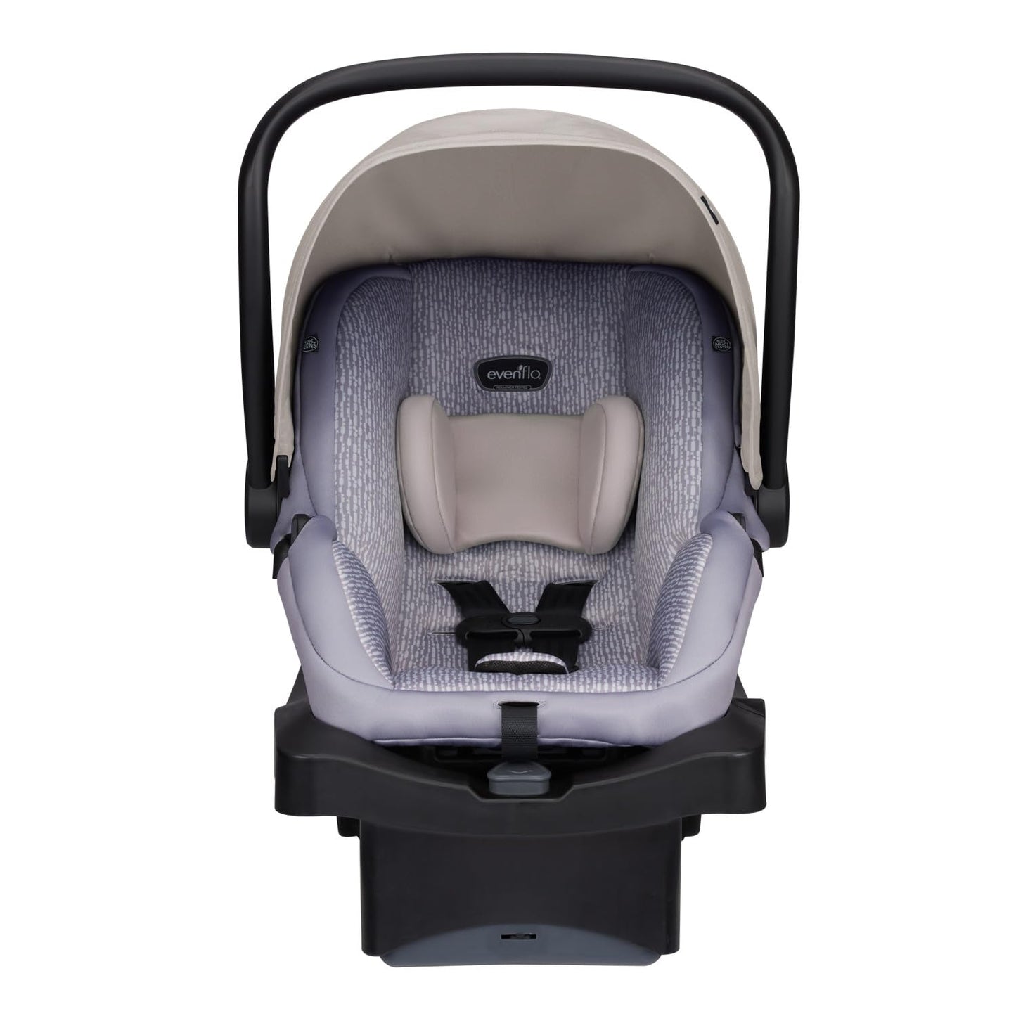 Evenflo LiteMax 35 Infant Car Seat (River Stone), Lightweight, Extended Use, Belt Lock-Off, Ergonomic Handle