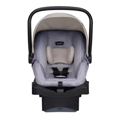Evenflo LiteMax 35 Infant Car Seat (River Stone), Lightweight, Extended Use, Belt Lock-Off, Ergonomic Handle
