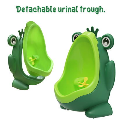 Cute Frog Potty Training Urinal for Boys with Funny Aiming Target - Coffee