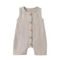 Infant Newborn Baby Boys Girls Cotton Linen Romper Summer Jumpsuit Sleeveless Overalls Clothing Set