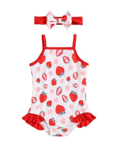 Mioglrie Toddler Baby Girl Swimsuit Infant Bathing Suits Summer Beach Swim Suit Newborn One Piece Swimwear for Girls