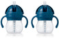 OXO Tot Transitions Straw Cup with Handles 6 oz. - Opal and Blossom - 2 Pack