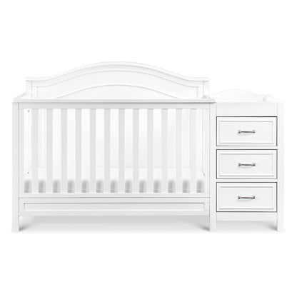 DaVinci Charlie 4-in-1 Convertible Mini Crib and Changer Combo in White, Greenguard Gold Certified