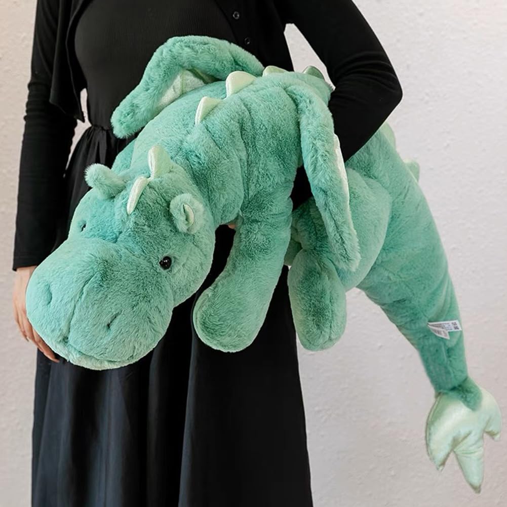 43.3Inches 7Lbs Blue Weighted Dragon Stuffed Animal, Large Blue Weighted Dragon Plush Toy for Kids and Adults(2025 Update Version)