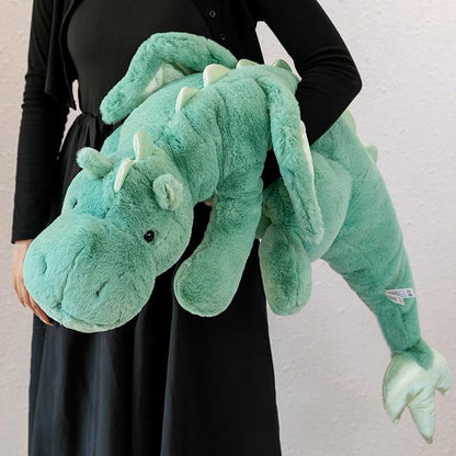 43.3Inches 7Lbs Blue Weighted Dragon Stuffed Animal, Large Blue Weighted Dragon Plush Toy for Kids and Adults(2025 Update Version)