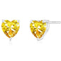14K Gold Plated Stud Earrings 925 Sterling Silver Post Earrings Heart Love Cubic Zirconia Stud Earrings Small Cute for Women