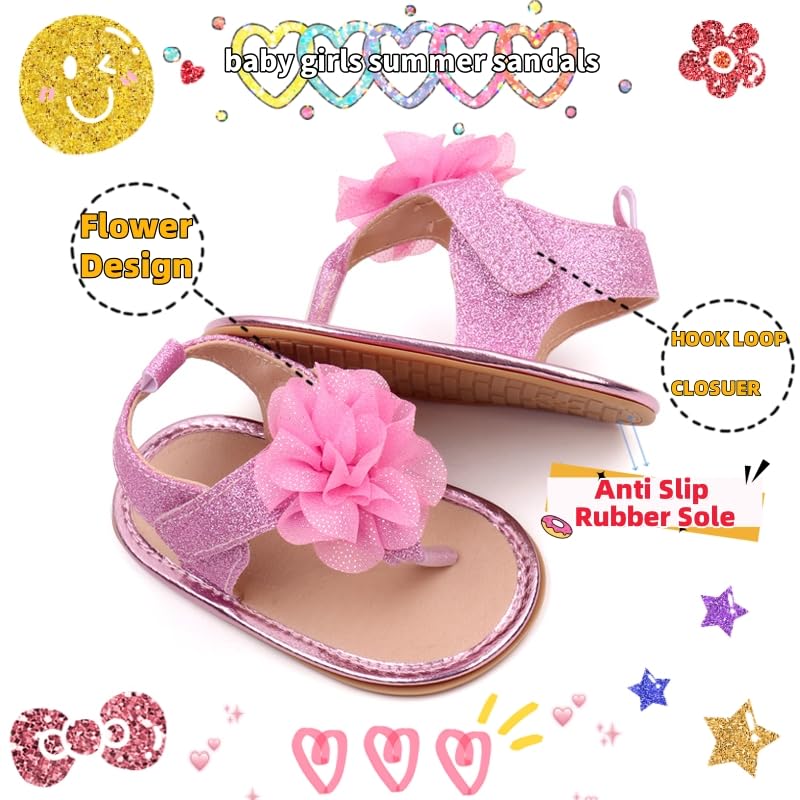 Infant Boys Girls Sandals, Summer Baby Rubber Soles Non-Slip PU Leather Sandals, Newborn Toddler Prewalker First Walking Beach Outdoor Shoes,Infant Toddler Unisex Summer Shoes for babies