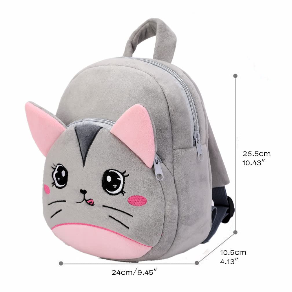 Toddler Backpack for Boys and Girls, Cute Soft Plush Animal Cartoon Mini Backpack Little For Kids 2-6 Years (Cows)