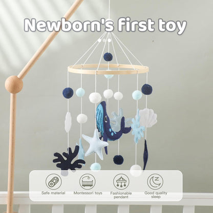 EERKEOD Baby Crib Mobile Bear Nursery Mobile for Boys Girls Teddy Velvet Mobile Nursery Decor for Infant Bedroom Hanging Baby Mobile for Bassinet Newborn Baby Gift（Brown Bear）