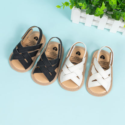 Meckior Infant Baby Girls Boys Summer Sandals Open Toe Lace Princess Dress Wedding Flats Shoes Newborn Toddler Soft Non-slip Sole First Walker Crib Shoes