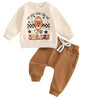 Toddler Boy Clothes Pretty Fly for A Little Guy Outfit Long Sleeve Sweatshirt Top Jogger Pants Cute 2Pcs Set 0-3T