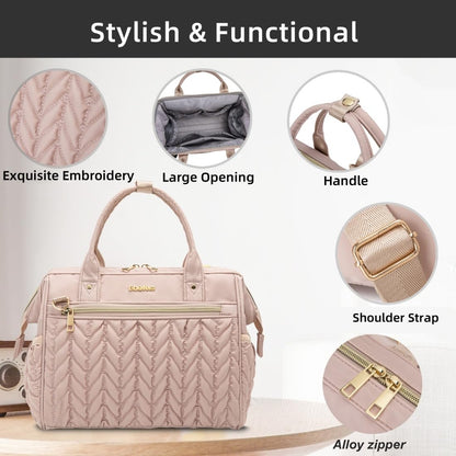 Small Diaper Bag Tote Crossbody, Medium Baby Bag Convertible Backpack for Women Diaper Purse