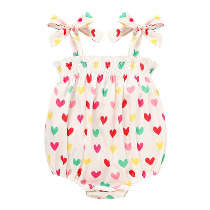 Baby Girl Summer Clothes Newborn Girl Outfits Cute Strap Baby Girl Romper Jumpsuit Infant Floral One Piece Bodysuit