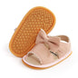 Sawimlgy Baby Girls Boys Sandals Summer Flowers Shoe Rubber Sole PU Leather Mesh Infant Toddler First Walkers Princess Dress Outdoor Shoes