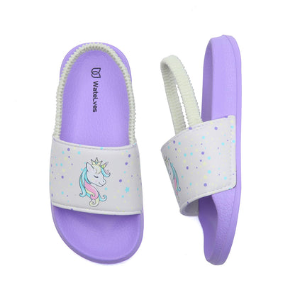 WateLves Toddler Boys Girls Slides Sandals for Swim Beach Kids Water Shoes Casual Slippers
