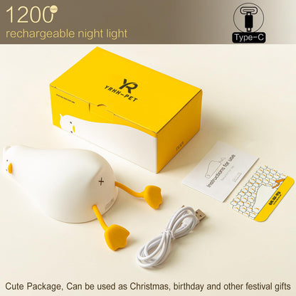 Sweet Heart Elephant Night Light, LED Squishy Novelty Animal Cute Lamp, Food Grade Silicone Nightlight, Dimmable Light Up Elephant Decor for Room College, Boys Girls White Elephant Gifts