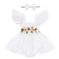 Baby Girl Clothes Infant Tulle Romper Ruffe Sleeveless Bodysuit Baby Girl Outfits Infant Girl Dress 0-18M