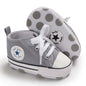 Unisex Baby Girls Boys Canvas High-top Shoes, Newborn Infant Anti-Slip Soft Sole Frist Walking Breathable Sneakers