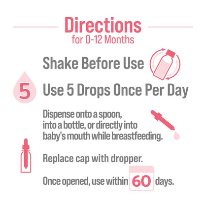 Culturelle Baby Digestive Calm & Comfort Probiotic (Age 0-12 Mos) 8.5Ml, Helps Periodic Colic, Gas, Fussiness, Crying & Digestive Upset In Infants & Newborns, Vegan Non-Gmo Gluten-Free, 1 Mos. Supply