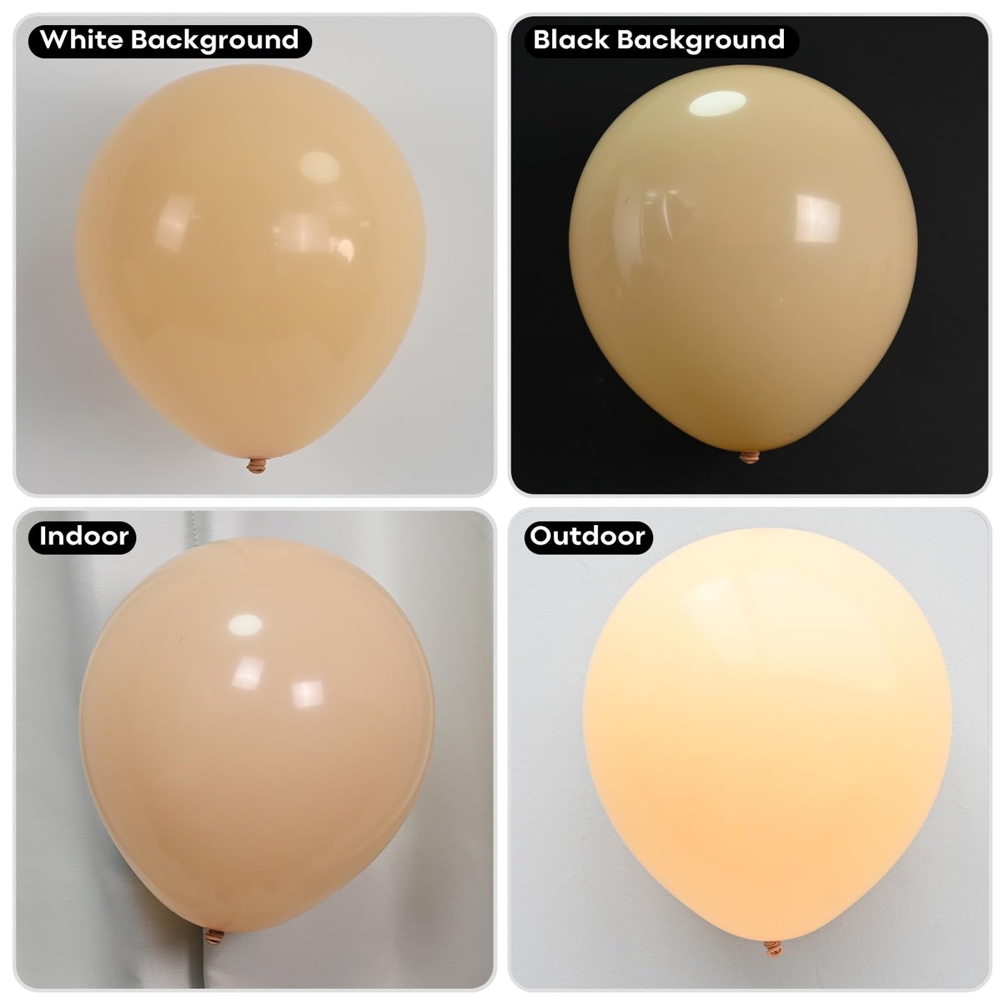 Retro Blush Pink Balloons, 60 Packs 12 Inch Dusty Pink Metallic Chrome Rose Gold White Sand Nude Balloons for Bridal Baby Shower Girls Boho Birthday Wedding Decorations Supplies