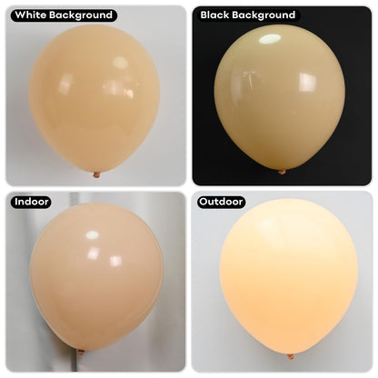 Retro Blush Pink Balloons, 60 Packs 12 Inch Dusty Pink Metallic Chrome Rose Gold White Sand Nude Balloons for Bridal Baby Shower Girls Boho Birthday Wedding Decorations Supplies