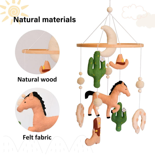 Western Baby Mobile, Cowboy Mobile for Crib, Crib Mobile for Boys, Western Nursery Decor Mobile,Baby Cowboy Nursery Decor