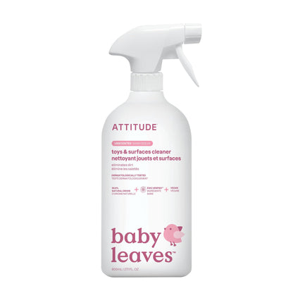 ATTITUDE Toy and Surface Cleaner, EWG Verified Multi-Surface Products, Vegan, Naturally Derived Multipurpose Cleaning Spray, Unscented, 27.1 Fl Oz