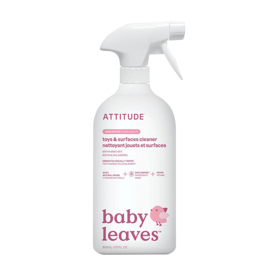 ATTITUDE Toy and Surface Cleaner, EWG Verified Multi-Surface Products, Vegan, Naturally Derived Multipurpose Cleaning Spray, Unscented, 27.1 Fl Oz