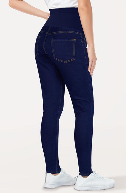 PACBREEZE Women's Maternity Jeans Over Belly Skinny Stretchy Denim Pants Comfy Slim Pregnancy Pants