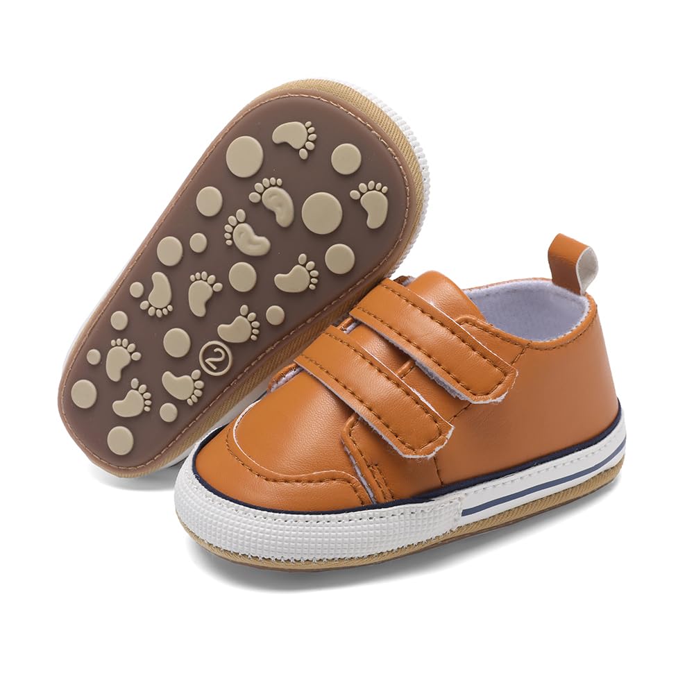 Clowora Baby Boys Girls Shoes Non-Slip Rubber Sole Sneakers Infant First Walking Toddler Crib Shoes Newborn Loafers Flats.
