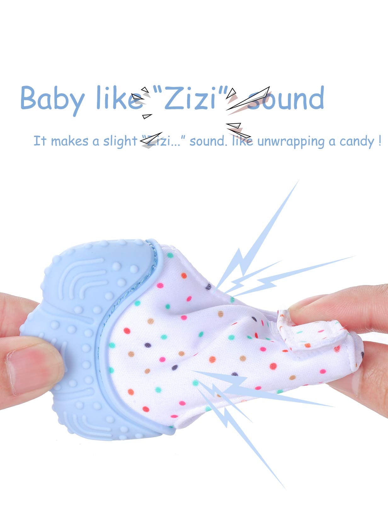 Giftty Baby Teething Mitten, Self-Soothing Teether Glove, Pain Relief Silicone Mitt, Double Breathable, Stay on Baby's Hand, Unisex for Babies 3-12 Months(2 Pink Mittens)