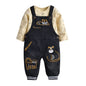 Baby Boy Clothes Set Infant Boy's Long Sleeve Romper+Dinosaur Denim Overalls Toddler Boys Fall Winter Outfits Suit