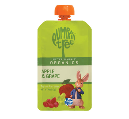 Peter Rabbit Organics Fruit Vegetable, Squeezable Pouches, 4 Ounce (Pack of 18)