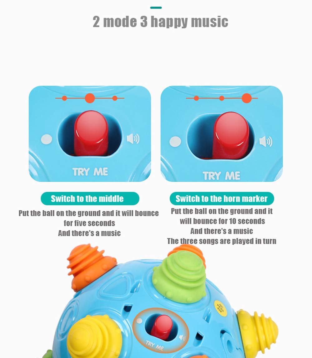 Toddler's Music Dancing Shake Ball - Move, Crawl, Bounce, Sensory Learning for Kids and Babies, Fun Gift for Both Boys and Girls